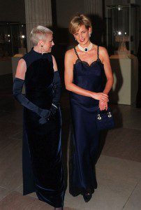 Diana, Princess of Wales, with Liz Tilberis, one of the event's co-chairs.