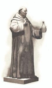 lefrancophile drawing of dom perignon holding bottle