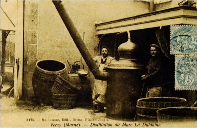 Marc distillery in champagne