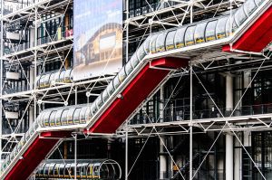 lefrancophile outside of pompidou centre paris