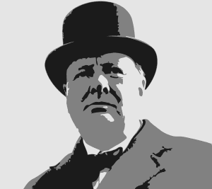 lefrancophile black and white drawing winston churchill