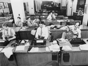 salle de presse des journalistes de new york 1920